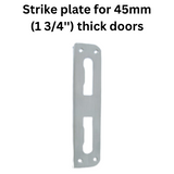 G-U Latch and deadbolt strike plate for 45mm (1 3/4'') thick doors- Stainless Steel