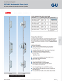SECURY Automatic Door Lock for lever handle with North American Cylinder, 6'8" Door, 45mm backset