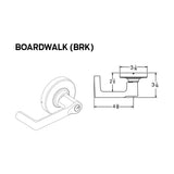 Schlage CO-100-CY-40-KP-BRK Electronic Keypad Lock, Privacy Function, Boardwalk Lever