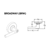 Schlage CO-100-CY-40-KP-BRW Electronic Keypad Lock, Privacy Function, Broadway Lever