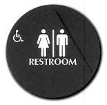 Cal-Royal UCHS10 Unisex Raised and Braille and Handicap Logo 12" Circle
