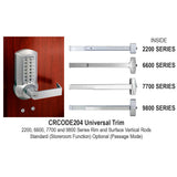 Cal-Royal ICCRCODE204 Mechanical Push Button Exit Device Lever Trim