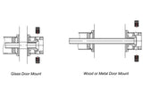 CSOP48BS Rockwell Commercial 48&#8243; Square Offset Pull in Brushed Nickel finish fits both Heavy Glass doors and 1-3/4 inch to 2-1/4 inch Thick doors.