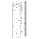 CAL ROYAL Concealed Leaf Stainless Steel Continuous Hinge – 83” Heavy Duty Full Mortise