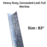 CAL ROYAL Concealed Leaf Stainless Steel Continuous Hinge – 83” Heavy Duty Full Mortise