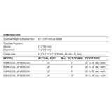 Cal-Royal A9800 x CRCODE204 Panic Rim Exit Device with Mechanical Push Button Lever Trim