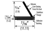 Cal-Royal INT-440 Silicone Adhesive Weatherstrip w/ Intumescent & 3M Adhesive tape