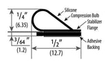 Cal-Royal INT-880 Silicone Adhesive Weatherstrip w/ Intumescent & 3M Adhesive tape