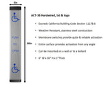 Cal-Royal ACT-36 36" Vertical Actuator Bar W/ Logo & Text, For 8600 Series