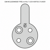 Cam #5 (LOCKWOOD type) for MUL-T-LOCK Mortise Cylinder