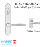 HOPPE HLS7 HANDLESET, NEW ORLEANS, M1610/2172N, KEYED ACTIVE, Polished Chrome - 2746658