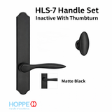 HOPPE HLS7 HANDLESET, NEW ORLEANS, M1610/2172N, NON KEYED INACTIVE, Matte Black  - 2751369