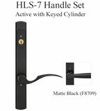 HOPPE HLS7 HANDLESET, MUNCHEN, M112P/2167N, KEYED ACTIVE, Matte Black - 2744118