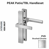 Interlock PEAK Swing Door Handle – Patio/TBL, PVD Brushed Chrome