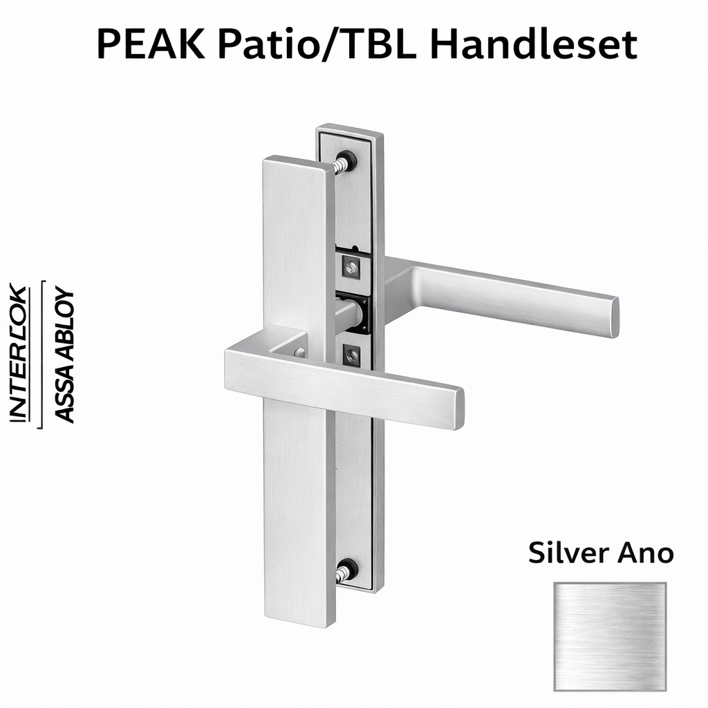 Handle Interlock Interlock PEAK Swing Door Handle – Patio/TBL, Silver