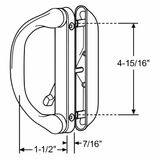 Involute Interlock Sliding Door Handle- Silver, 13-473SV