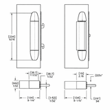 Interlock Intuition Sliding Door Handle Set Keyed, 13-595BK