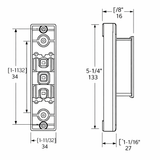 Interlock Crest Sliding Door Interior Handle, Black 13-674B