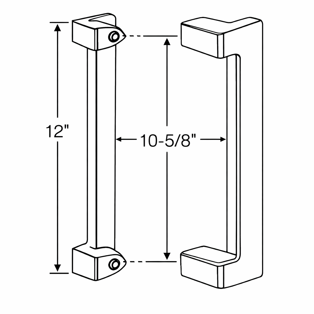 Interlocking Handle Interlock Crest Sliding Door Turn Lever 42 mm spindle, Light Bronze