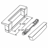 Interlock Crest Patio Door Handle Set, 13-712LBZ