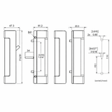 Interlock Crest 200 Series Sliding Door Handle Set , 13-738W