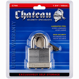 Chateau C-744-CD-KD 44mm Laminated Steel Padlock, Keyed Different (KD), Carded