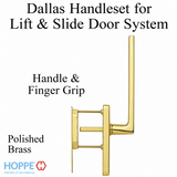 Dallas Handle And Finger Grip For Lift And Slide Door System -Polished Brass, 11942071