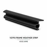 Marvin V2793 Frame Weather Strip with 78-31/32” (2006mm)  Length for 6–8 Doors – Black – Jamb Replacement Seal