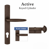HOPPE Atlanta M1530/216N/KC Active Swing Door Handle Set with Keyed Cylinder – Rustic Umber