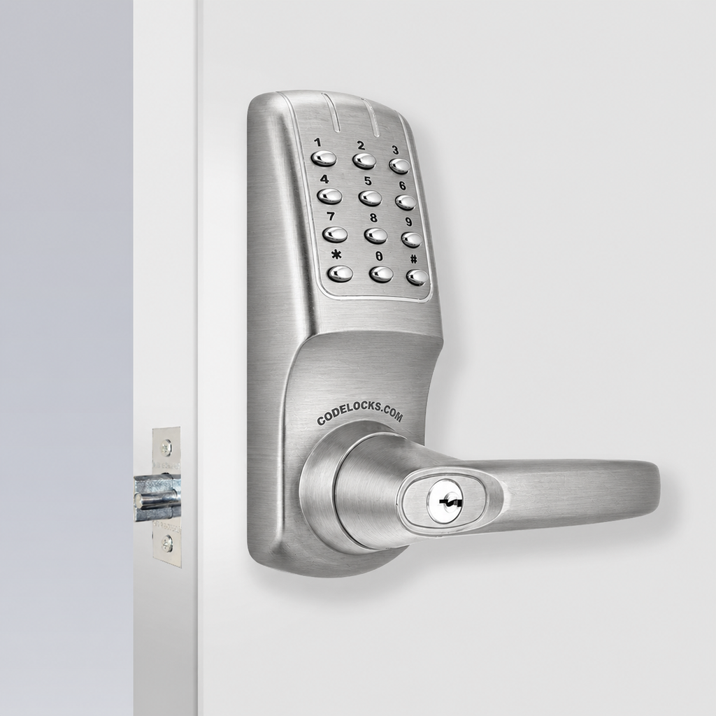 CodeLocks CL5000 ELECTRONIC Tubular Mortice Latch PVD B/Steel