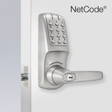 CodeLocks CL5000 ELECTRONIC Tubular Mortice Latch PVD B/Steel, NetCode