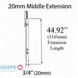 HOPPE 20mm Manual Shootbolt Middle Extension, 44.92″ Length – Part 2185951