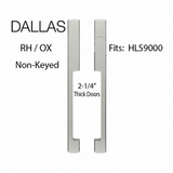 Dallas Non Keyed  Sliding Door Handle For HLS9000 Sliding Glass Patio Doors Right Handed, 2-1/4" Door Lever