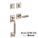 Baldwin Estate 85319 Single Cylinder Knurled Gramercy with Engineered by Level Square Deadbolt Sectional Set