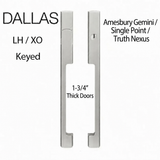 Dallas Keyed Sliding Door Handle For Amesbury Gemini / Single Point / Truth Nexus, Left Handed 1-3/4