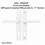 HOPPE Dallas M1643 /2161N /KV Pure White 2” thick Door Handle Set, 11694045