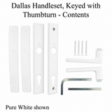 HOPPE Dallas M1643 /2161N /KV Pure White 2” thick Door Handle Set, 11694045