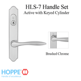 HOPPE HLS7 HANDLESET, NEW ORLEANS, M1610/2172N, KEYED ACTIVE, Brushed Chrome - 2746640