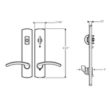 Trilennium® Curved Non-keyed Multi-Point Handset, Thumb-Turn Drive for 3020 Locks
