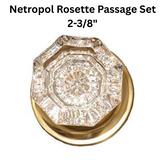Brass Accents Netropol Rosette Passage Set - D07-L360A
