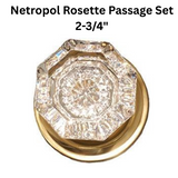 Brass Accents Netropol Rosette Passage Set - D07-L360B