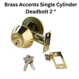 Brass Accents Single Cylinder Deadbolt 2 