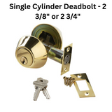 Brass Accents Single Cylinder Deadbolt - 2 3/8