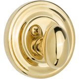 Premium Rockwell Solid Brass Low Profile Deadbolt in Polished Brass