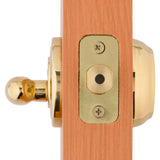 Premium Rockwell Solid Brass Low Profile Deadbolt in Polished Brass