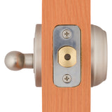 Premium Rockwell Solid Brass Low Profile Deadbolt In Modern Brushed Nickel