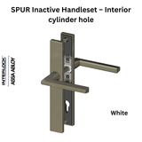 Interlock SPUR Inactive Handleset – Operable handles, Interior cylinder hole, White