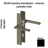 Interlock SPUR Inactive Handleset – Operable handles, Interior cylinder hole, Black
