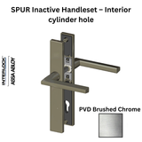 Interlock SPUR Inactive Handleset – Operable handles, Interior cylinder hole, PVD Brushed Chrome