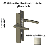 Interlock SPUR Inactive Handleset – Operable handles, Interior cylinder hole, PVD Brushed Nickel